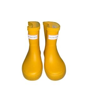 Excellent Hunter Little Original First Classic Kid's Rain Boots, Yellow, Size 5